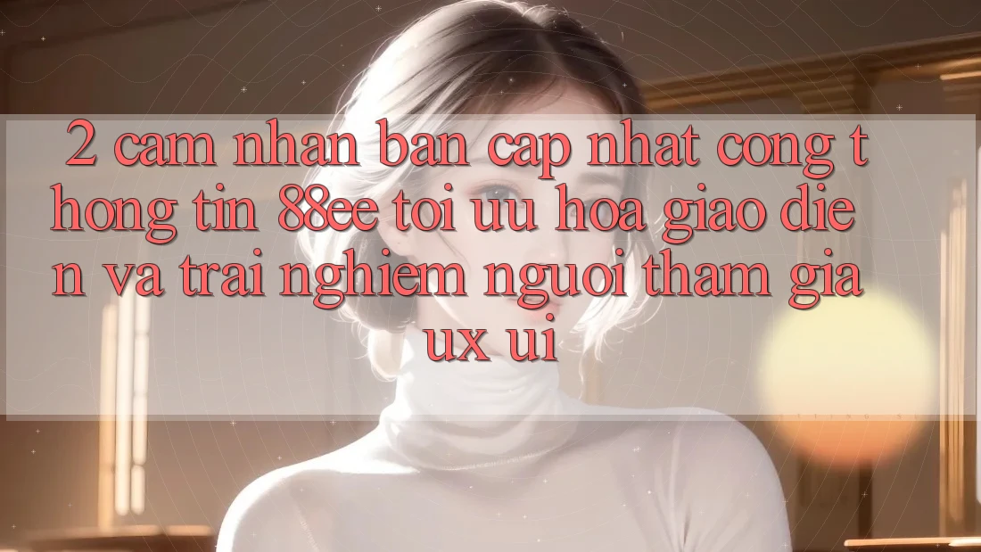 2. Cảm nhận Bản Cập Nhật Cổng thông tin 88ee: Tối Ưu Hóa Giao Diện Và Trải Nghiệm Người tham gia (UX/UI) 2. Cảm nhận Bản Cập Nhật Cổng thông tin 88ee: Tối Ưu Hóa Giao Diện Và Trải Nghiệm Người tham gia (UX/UI)
