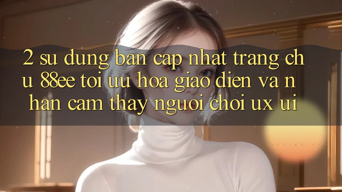 2. Sử dụng Bản Cập Nhật Trang chủ 88ee: Tối Ưu Hóa Giao Diện Và Nhận cảm thấy Người chơi (UX/UI)