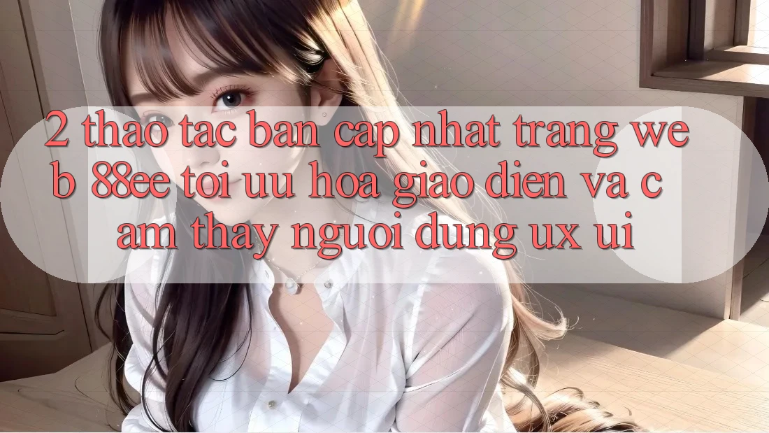 2. Thao tác Bản Cập Nhật Trang web 88ee: Tối Ưu Hóa Giao Diện Và Cảm thấy Người Dùng (UX/UI)