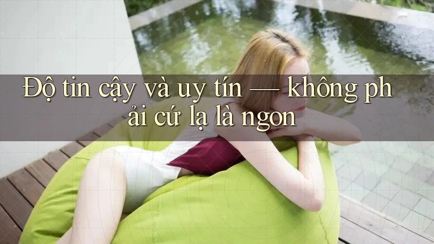 Độ tin cậy và uy tín — không phải cứ lạ là ngon