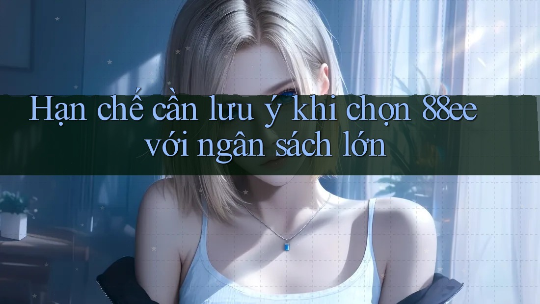 Hạn chế cần lưu ý khi chọn 88ee với ngân sách lớn