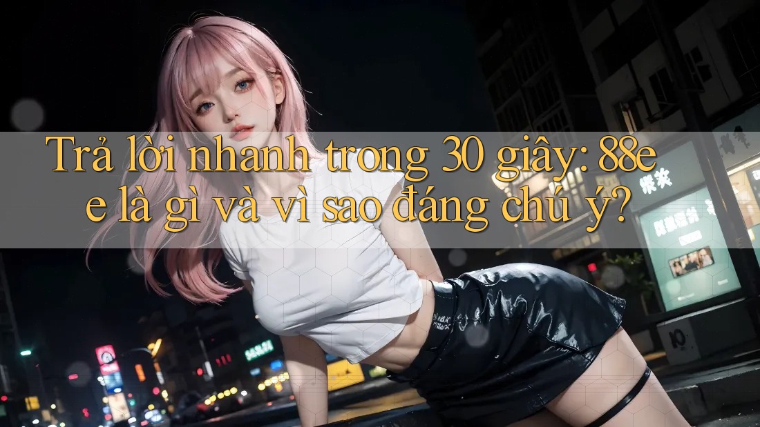 Trả lời nhanh trong 30 giây: 88ee là gì và vì sao đáng chú ý?